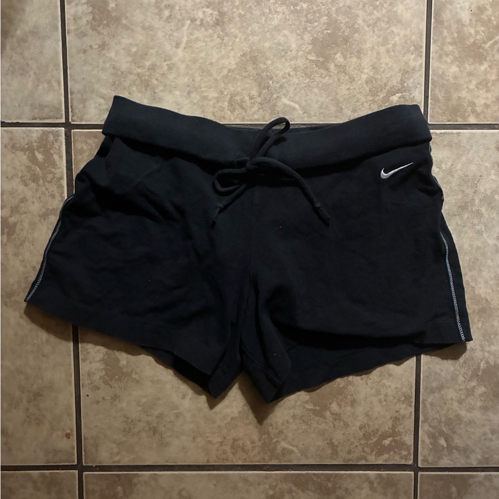 Nike Black Athletic Shorts with Drawstring Waistband